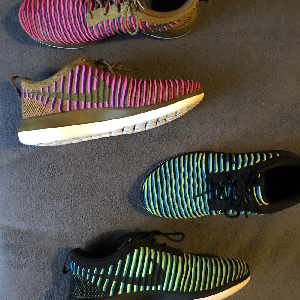 Nike women shoes -Roshe 2 flynet striped size 8